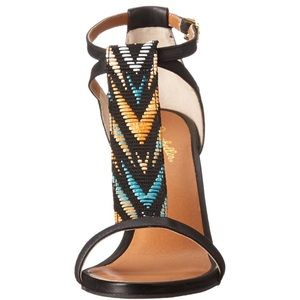 SEYCHELLES SLAM WEDGE PUMP, TRIBAL PRINT